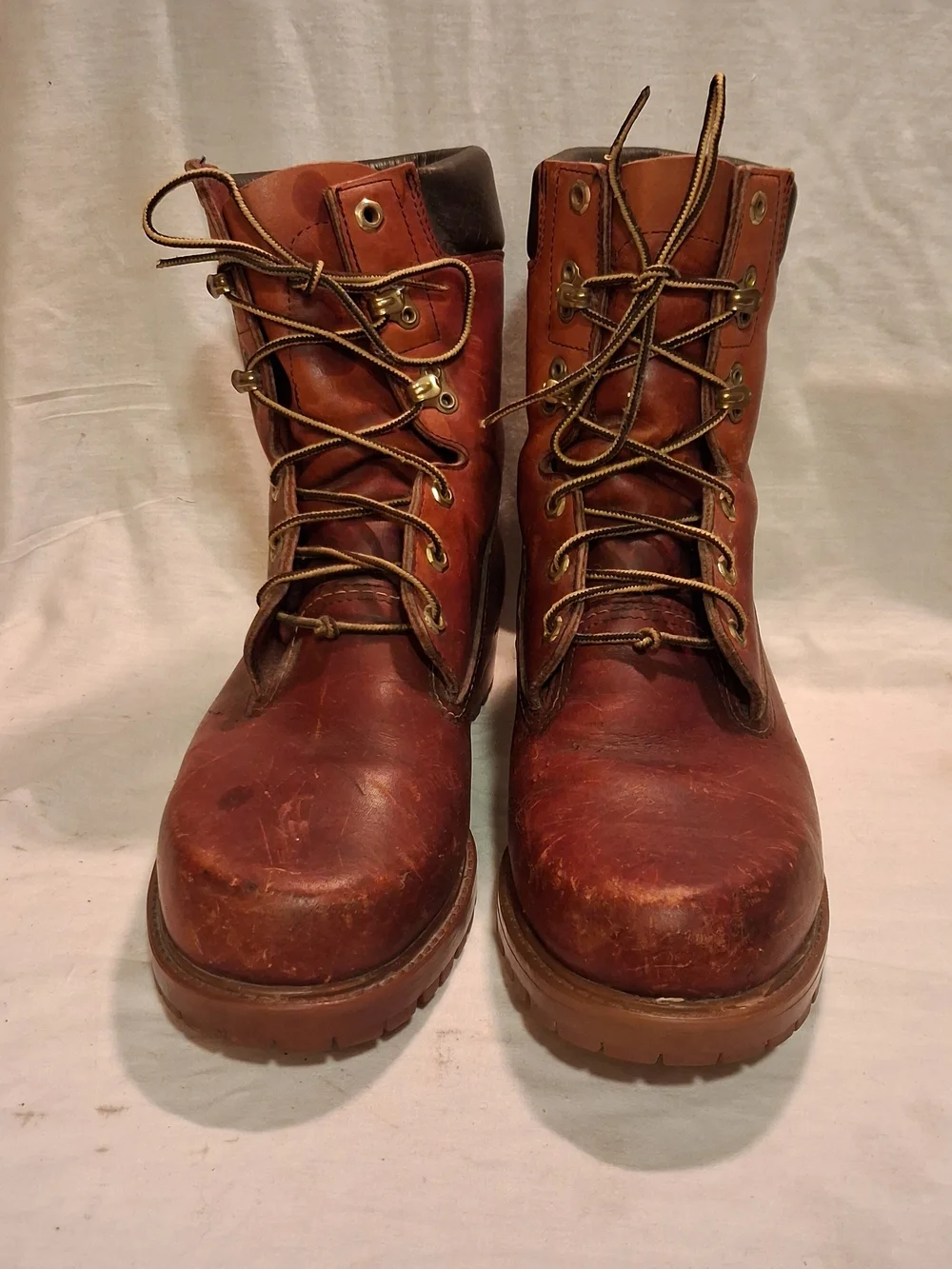 Herman Survivors Leather Waterproof Men's Brown Lace-Up Leather Work Boots 9 1/2